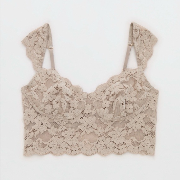 **NWT Aerie Show Off Chenille Lace Wireless Bralette size XL - Picture 3 of 5